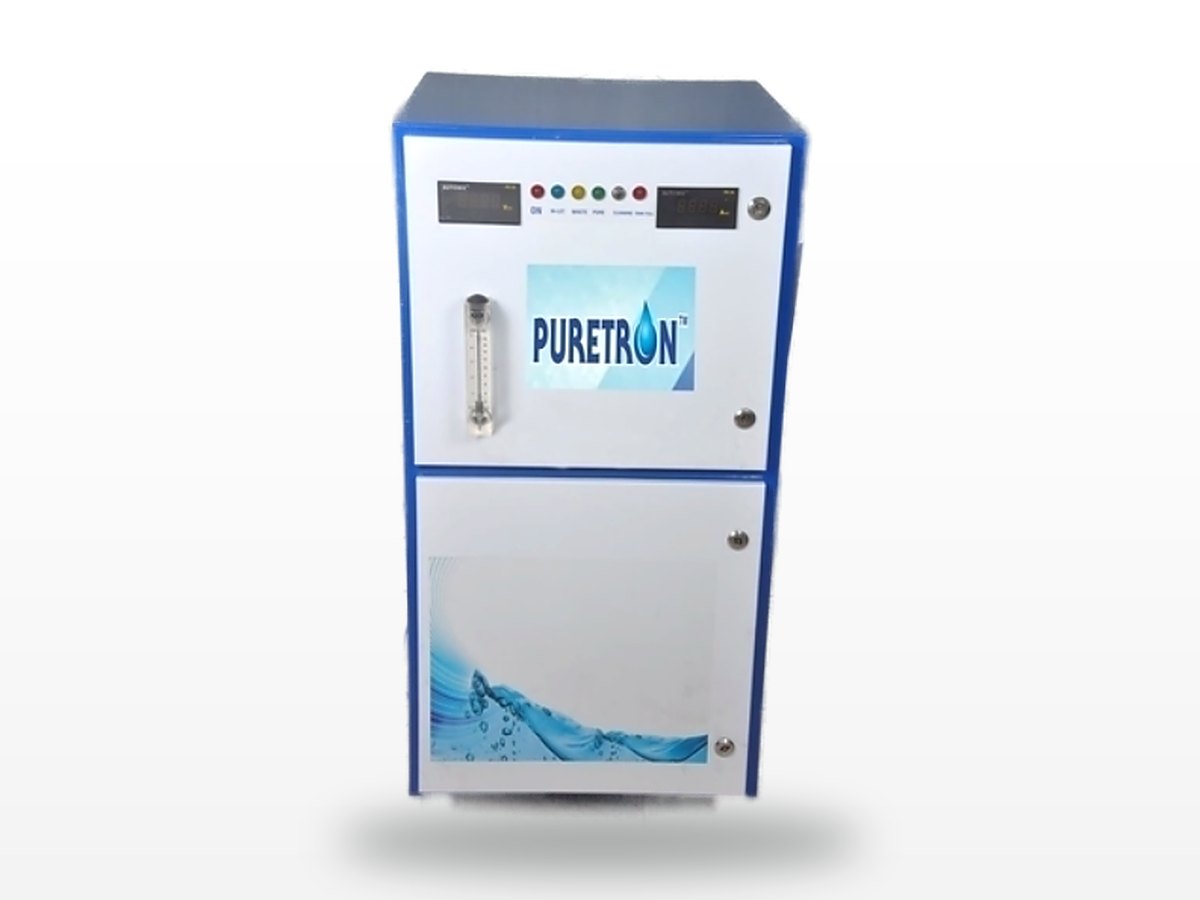 Puretron 50 LPH de-ionization water purifier, floor-standing cabinet