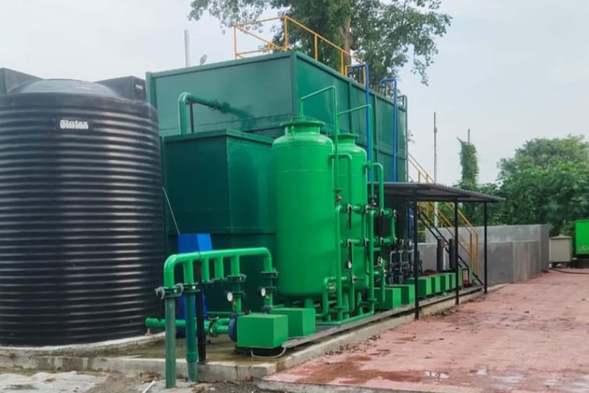 Sewage treatment plant built by Indu Raj Associates on a campus site